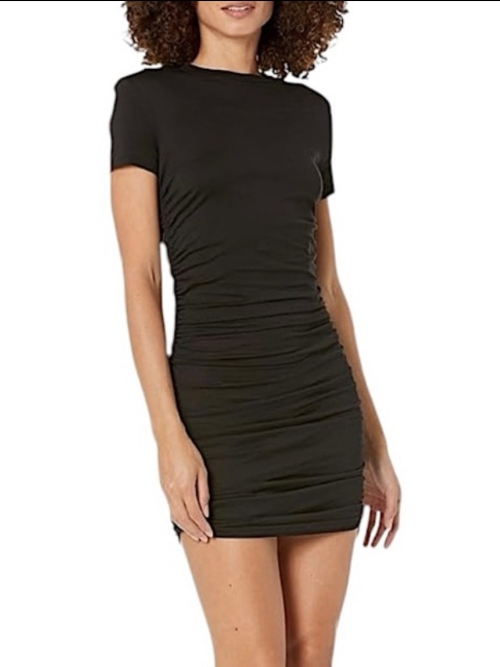 Theory Ruched Tiny T-Shirt Pima Cotton Dress Size M